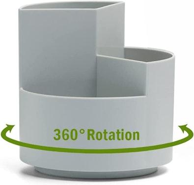 Rotating Pen Holder with 3 Layers - Grey cover