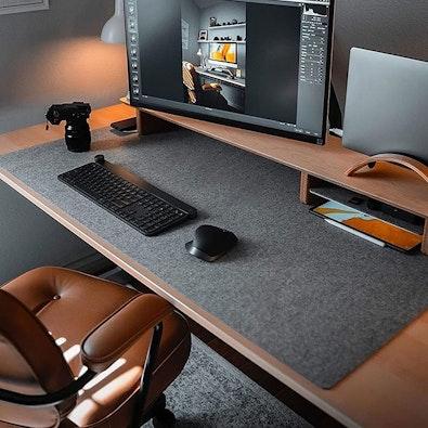 Large Felt Desk Pad & Mouse Mat 90x40cm cover