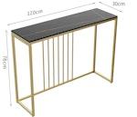 Black & Gold Marble Slim Console Table 120cm alternate 4