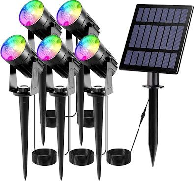 Solar Spotlights Outdoor 5W, 5-Pack, IP65 cover