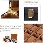12-Slot Wooden Men's Watch Display Box alternate 4