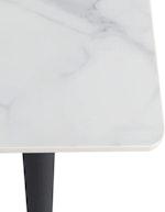 White Marble & Sintered Stone Dining Table 120cm alternate 6