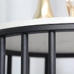 White Marble Round Bedside Table alternate 5