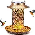 Solar Metal Hummingbird Feeder for Gardens thumbnail