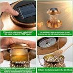 Solar Metal Hummingbird Feeder for Gardens alternate 2