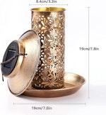 Solar Metal Hummingbird Feeder for Gardens alternate 5