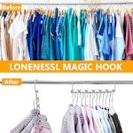 10-Pack Stainless Steel Space-Saving Hangers alternate 4