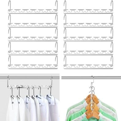 10-Pack Stainless Steel Space-Saving Hangers cover