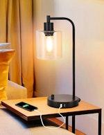 2-Pack Industrial Table Lamp with USB Ports alternate 5