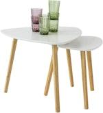 VIKUS White Nesting Side Tables, Set of 2 thumbnail