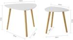 VIKUS White Nesting Side Tables, Set of 2 alternate 5