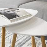 VIKUS White Nesting Side Tables, Set of 2 alternate 6