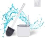 2-in-1 Silicone Toilet Brush with Holder thumbnail