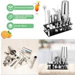 VIKUS 23-Pc Stainless Steel Cocktail Shaker Set alternate 6
