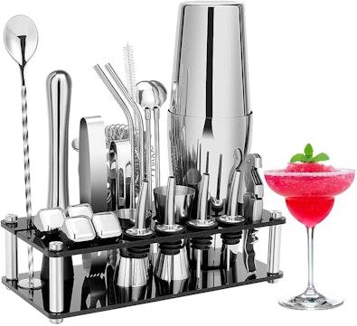VIKUS 23-Pc Stainless Steel Cocktail Shaker Set cover