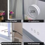 Hollywood LED Makeup Mirror,Smart Touch Control alternate 4
