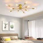 Modern Sputnik 10-Light Ceiling Chandelier, Gold alternate 1