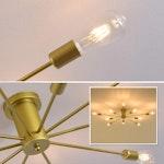 Modern Sputnik 10-Light Ceiling Chandelier, Gold alternate 4