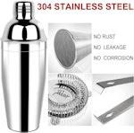 17-Pc Stainless Steel Cocktail Kit & Bamboo Stand alternate 3