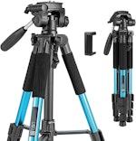 Pro Portable Tripod with Phone Mount, Blue