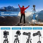 Pro Portable Tripod with Phone Mount, Blue alternate 2