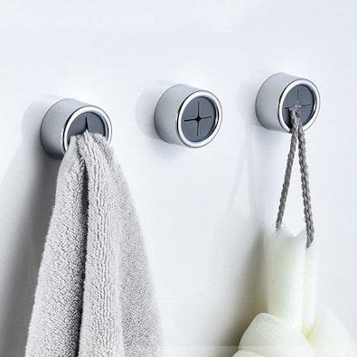 3-Pack Self-Adhesive Round Towel Hooks cover