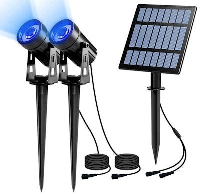 Outdoor Solar LED Spotlights, 2-in-1, IP65 cover