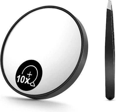 10X Travel Magnifying Mirror & Tweezers Kit cover