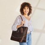 Women's Genuine Leather Large Tote & Shoulder Bag alternate 6
