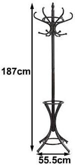 Wooden Coat Rack with 12 Hooks alternate 4