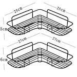 Matte Black Corner Shower Shelf with Hooks alternate 8