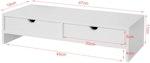 White Monitor Stand with 2 Drawers alternate 3