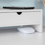 White Monitor Stand with 2 Drawers alternate 6