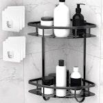 2-Pack Aluminum Corner Shower Caddy with Adhesive thumbnail