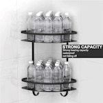 2-Pack Aluminum Corner Shower Caddy with Adhesive alternate 1