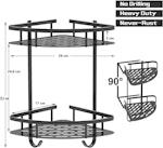 2-Pack Aluminum Corner Shower Caddy with Adhesive alternate 2