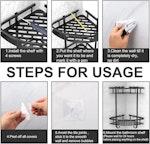 2-Pack Aluminum Corner Shower Caddy with Adhesive alternate 4