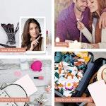 Travel Makeup Mirror 10X with LED Lights & USB alternate 5