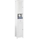 Tall Freestanding White Bathroom Cabinet