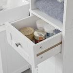 Tall Freestanding White Bathroom Cabinet alternate 3