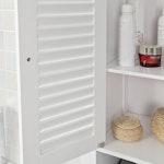 Tall Freestanding White Bathroom Cabinet alternate 7