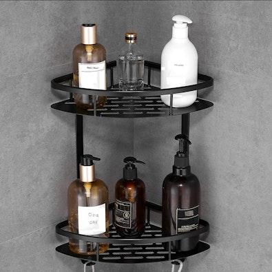 Wall-Mounted Corner Shelf - Two Tiers cover