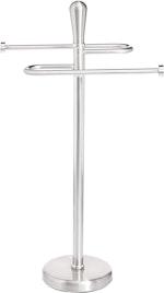 Brushed Metal Bathroom Towel Holder alternate 1