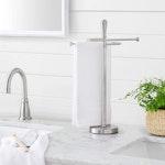 Brushed Metal Bathroom Towel Holder alternate 4