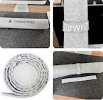 Extra Large Grey Felt Wool Desk Mat alternate 4