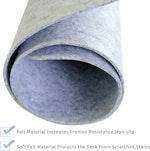Extra Large Grey Felt Wool Desk Mat alternate 5