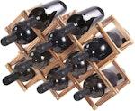 Wood Wine Rack for 10 Bottles - Brown thumbnail