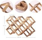Wood Wine Rack for 10 Bottles - Brown alternate 6