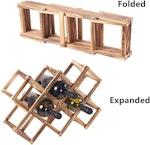 Wood Wine Rack for 10 Bottles - Brown alternate 7