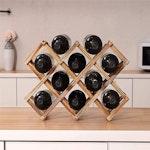 Wood Wine Rack for 10 Bottles - Brown alternate 2